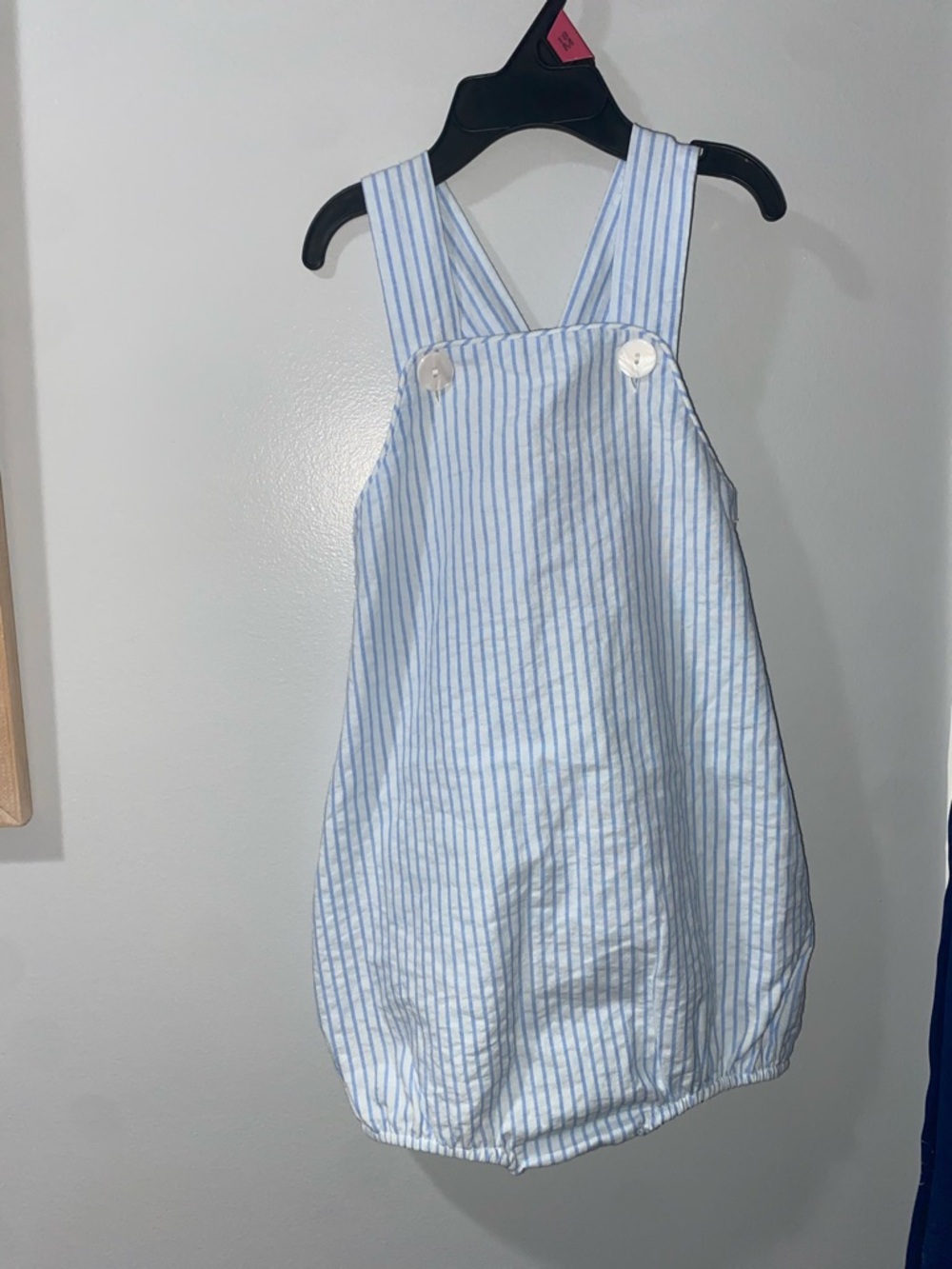 NWT Toddler Blue & White Stripe Bubble Romper